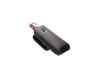 CASE LEATHER SHEAT BUTTON BLACK (EMPTY)